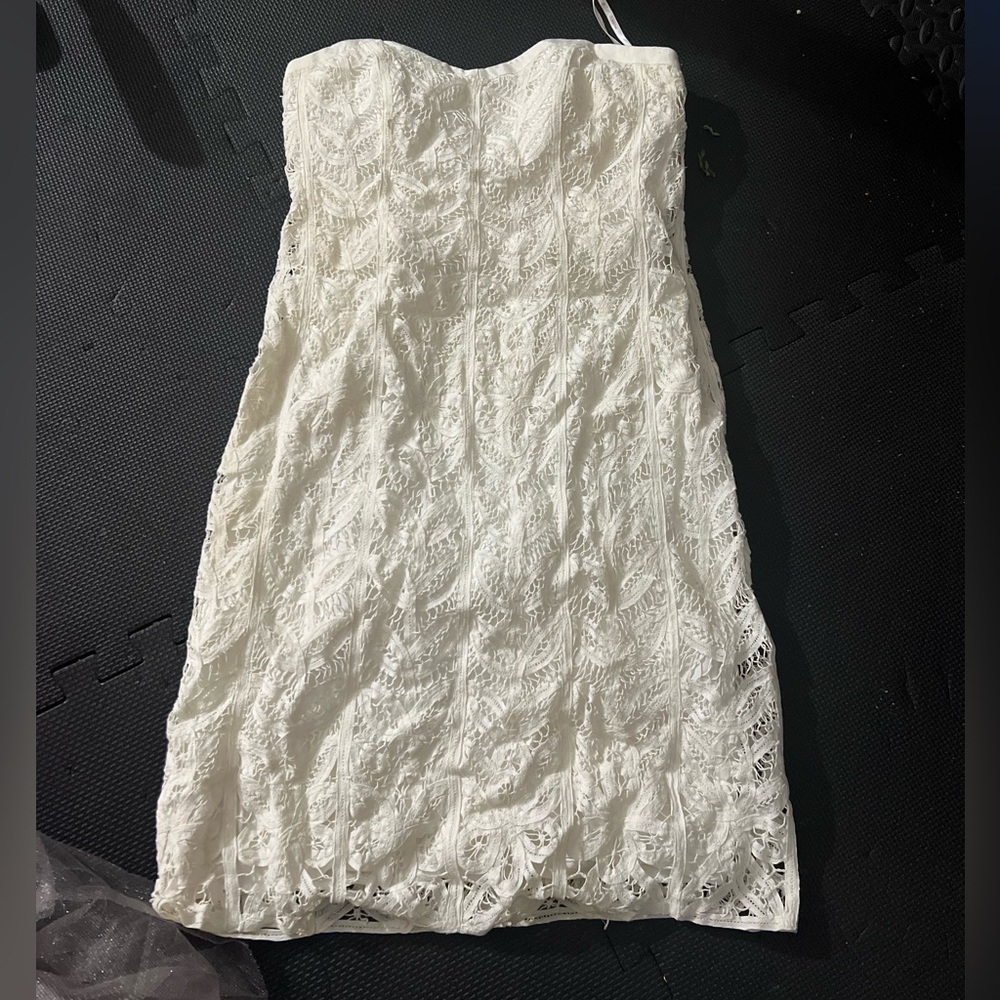 White Betsey Johnson strapless dress